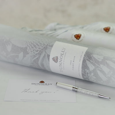 Dunnolly wine bottle gift wrapped in tissue